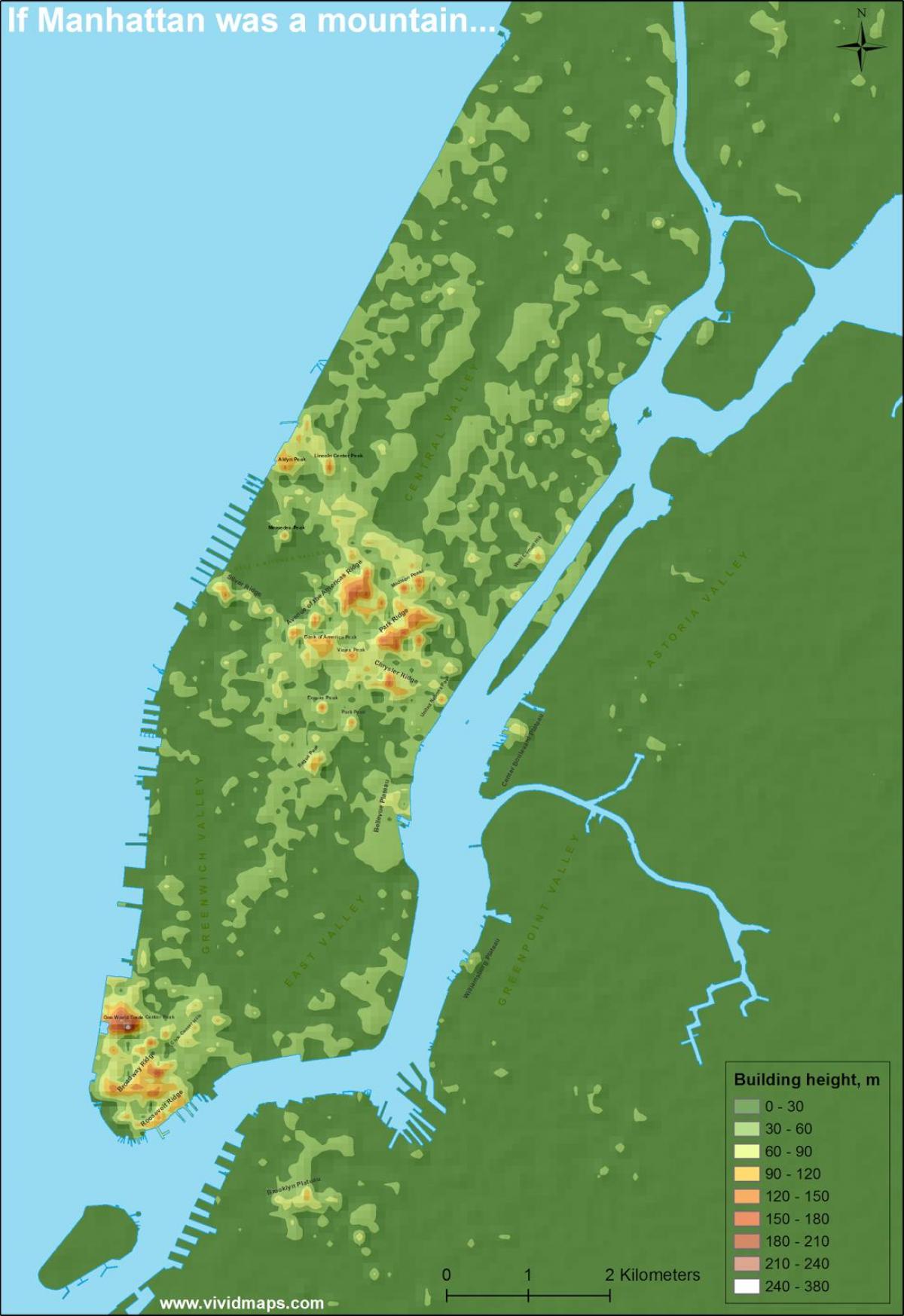 висина карта Менхетна