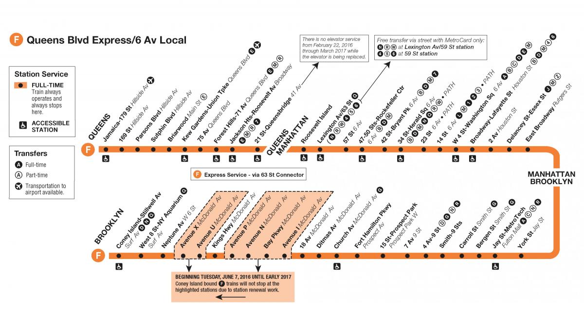 Ф возу на мапи Менхетна