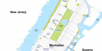 Карта Менхетна у Њујорку