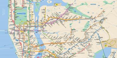 Карта метро на Менхетну, Њујорк