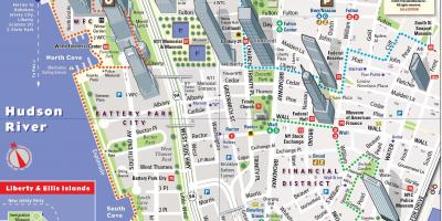 Испод туристичку мапу Менхетна