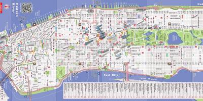 Детаљна мапа Менхетна, Њујорк