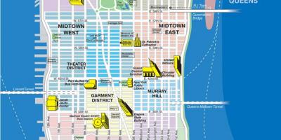 Карта горње четвртине Менхетна