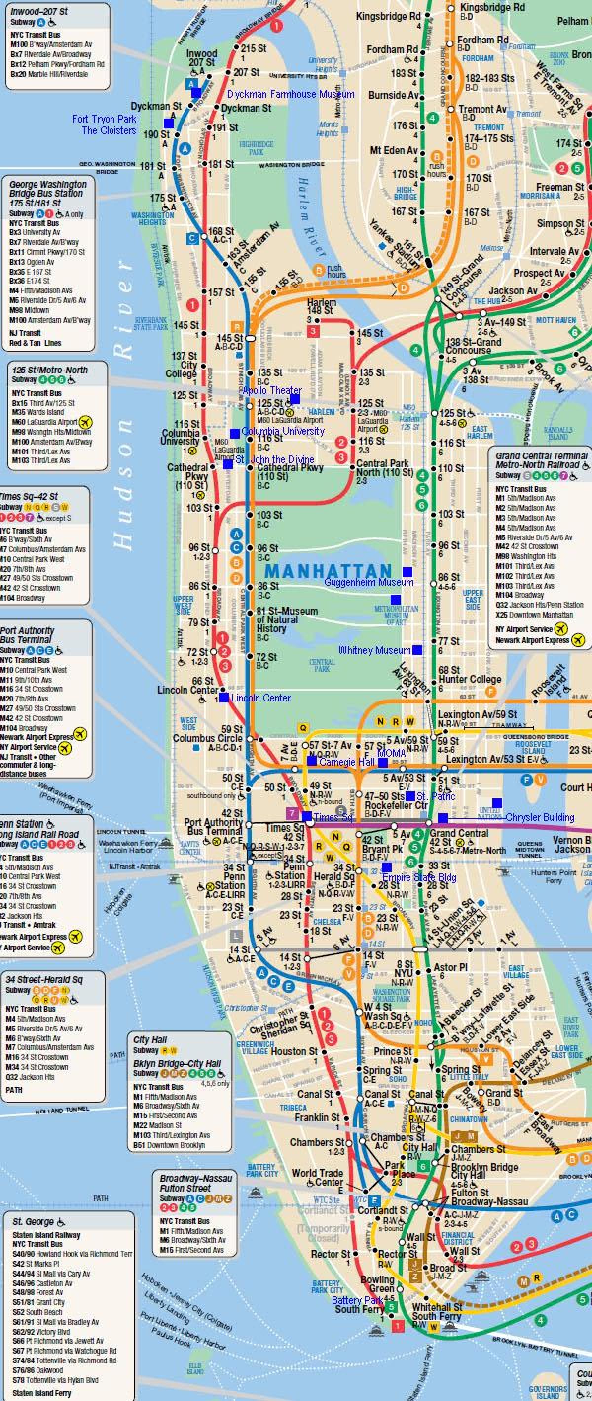 Менхетн железничких мапи