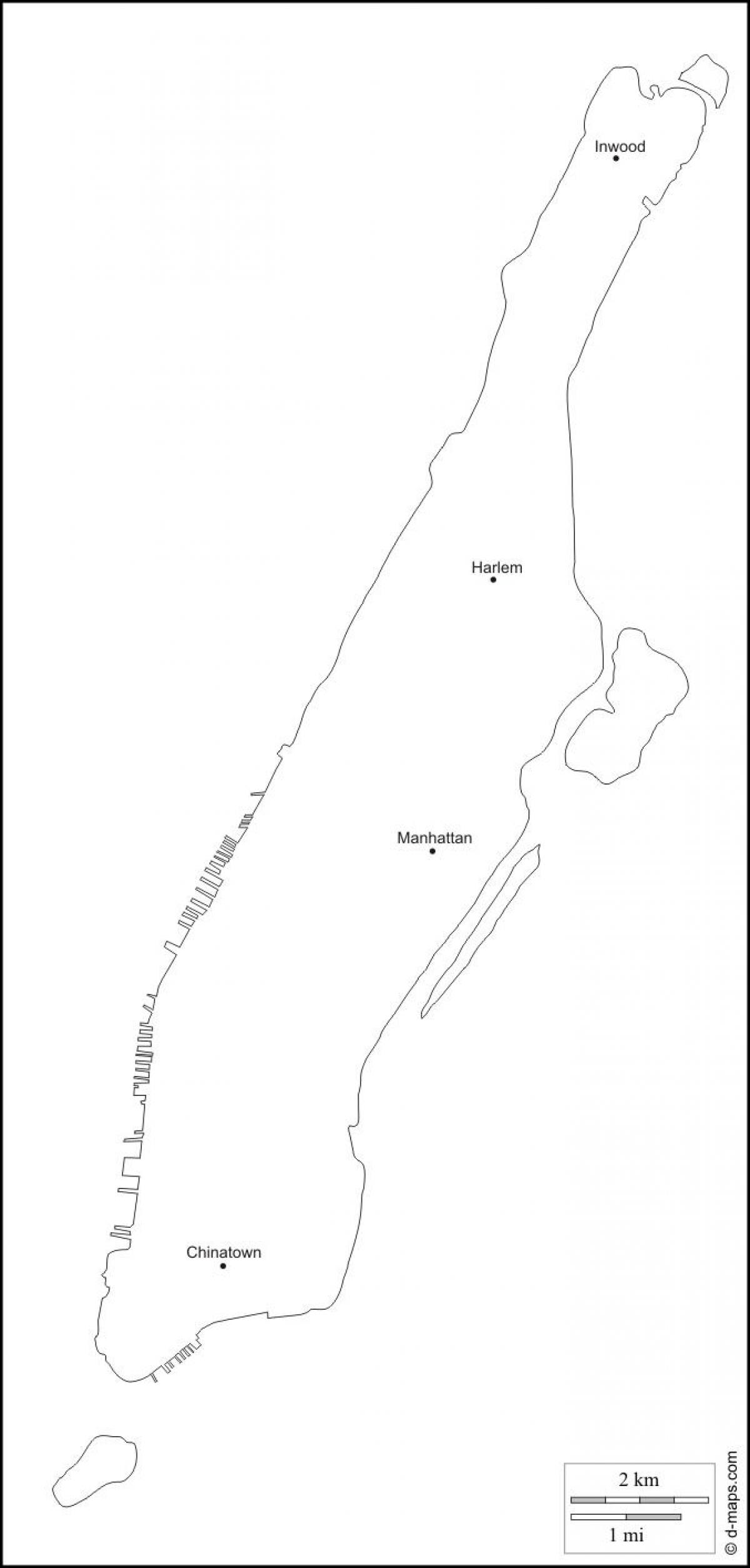 празна мапа Менхетна