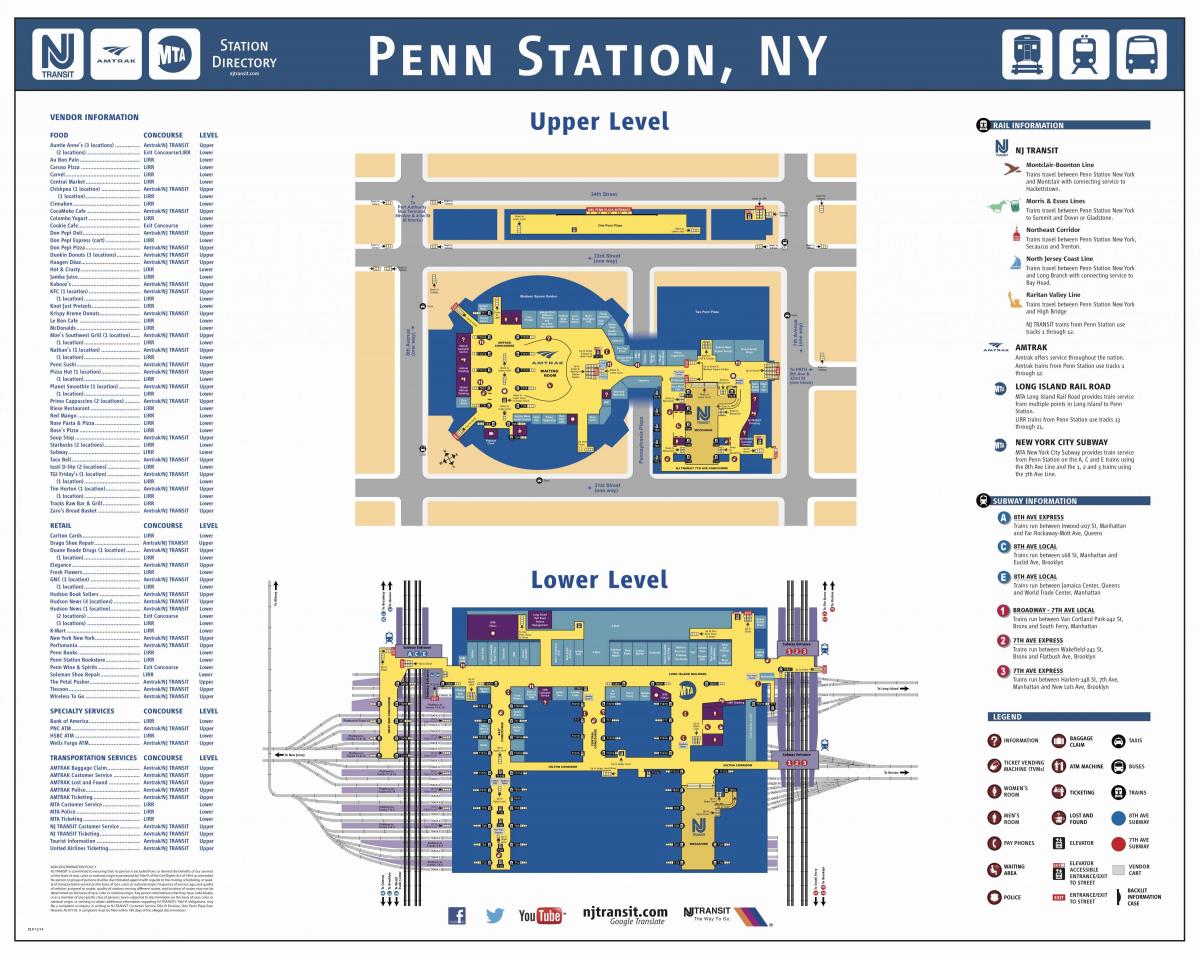 Пенсильванского станице на Менхетну мапи