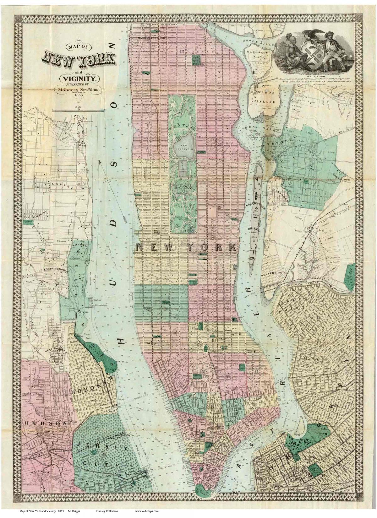 историјске мапе Менхетна