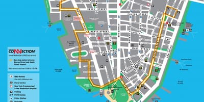 Доњи Менхетн пешачка тура по мапи